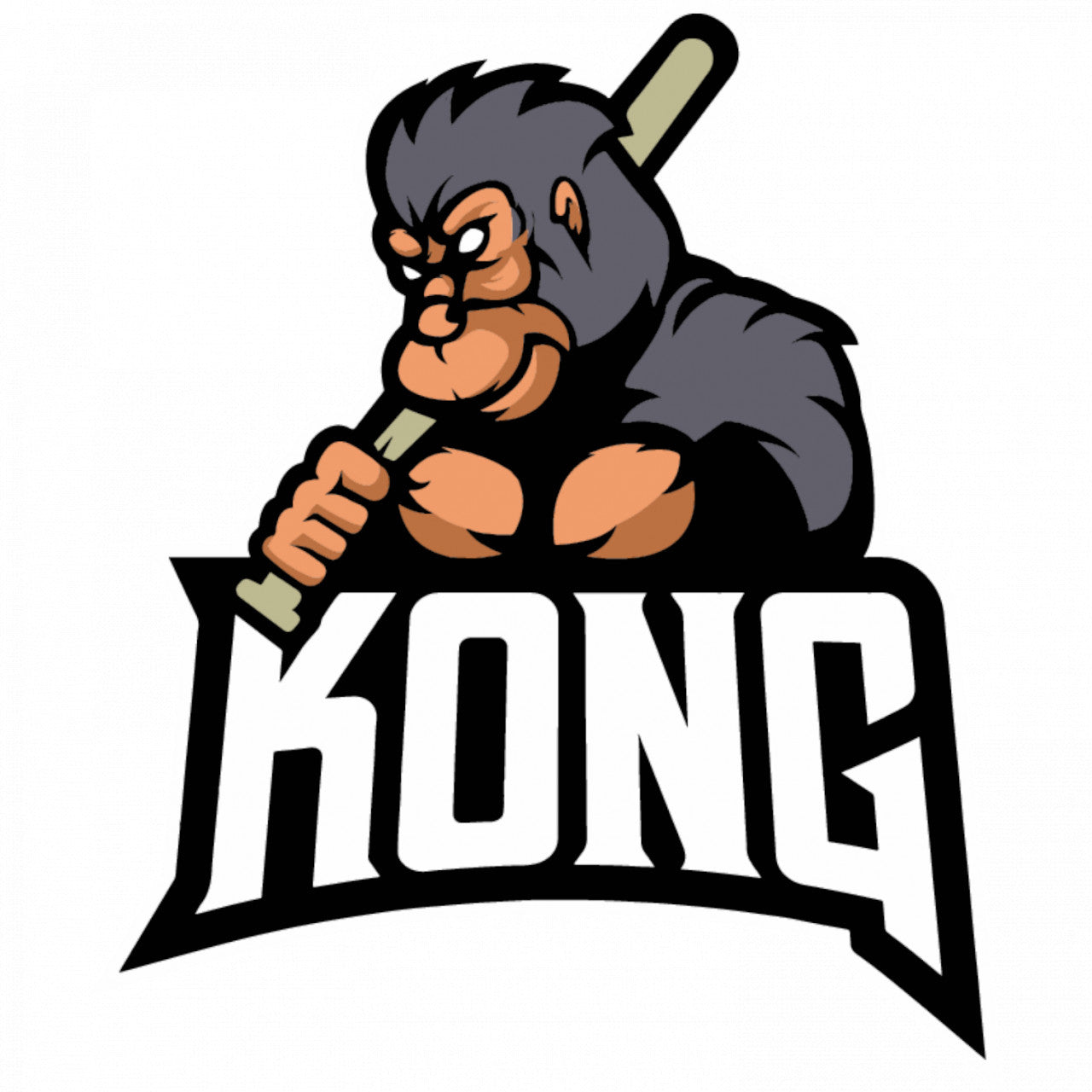 Set 4 bucati, Sticker decorativ, King Kong pregatit de lupta, Rezistent la apa, NO9844, 10 cm, Multicolor