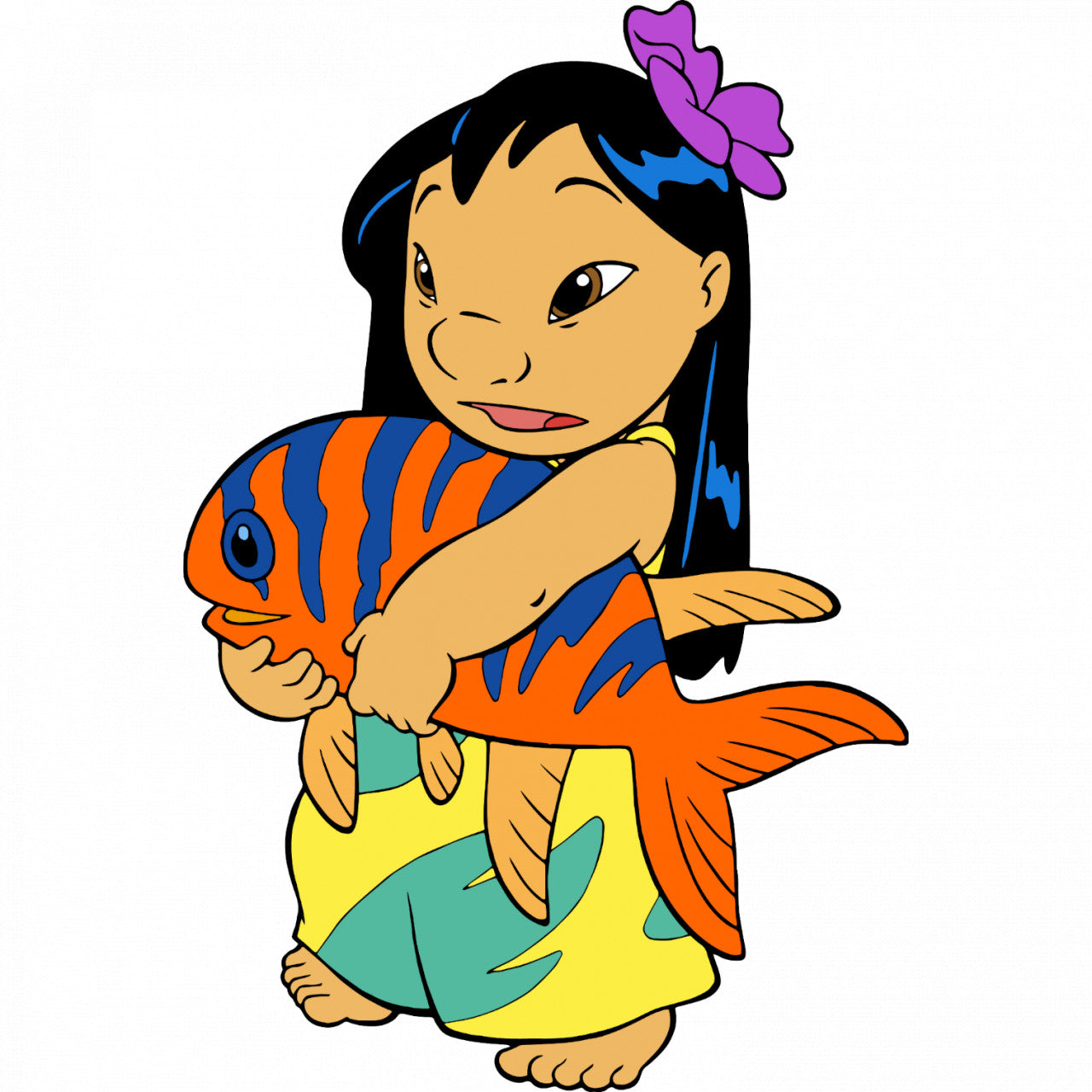 Set 4 bucati, Sticker decorativ, Lilo and Stitch Lilo Pelekai, Rezistent la apa, NO9892, 10 cm, Multicolor