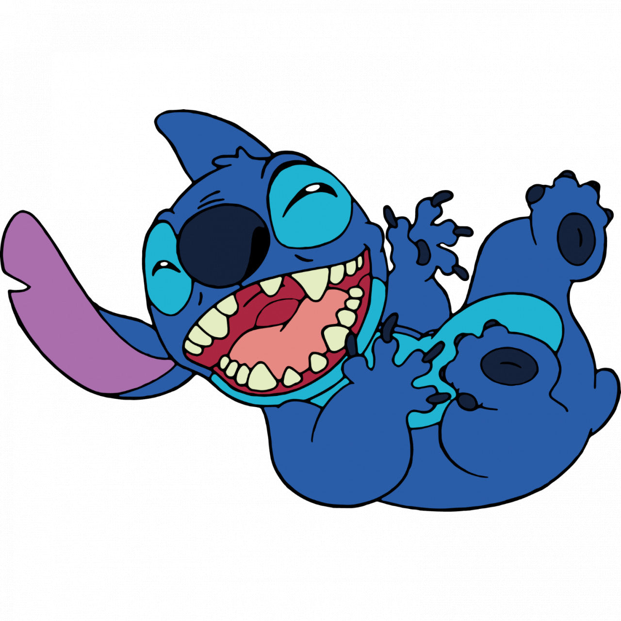 Set 4 bucati, Sticker decorativ, Lilo and Stitch razand, Rezistent la apa, NO9893, 10 cm, Multicolor