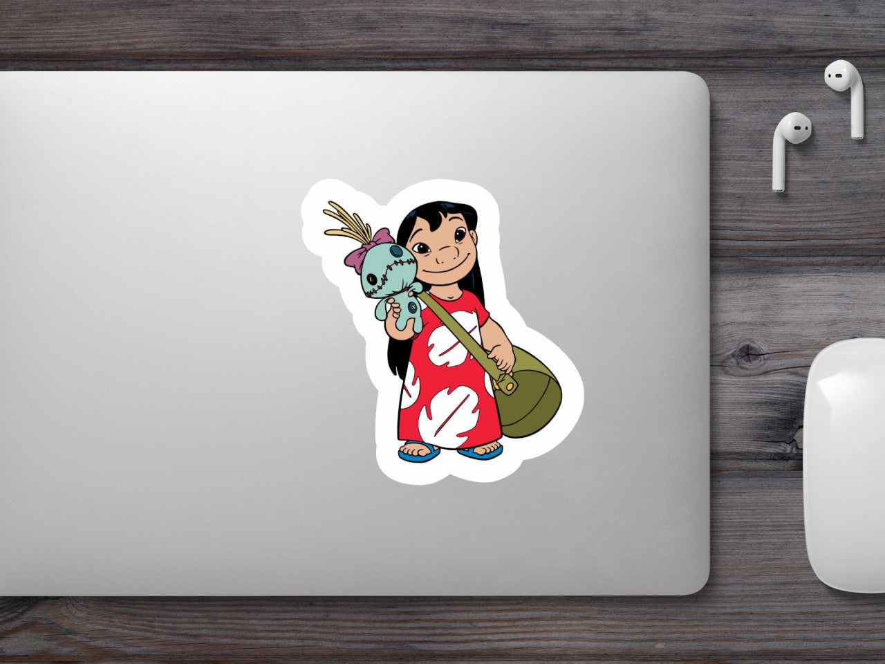 Set 4 bucati, Sticker decorativ, Lilo Pelekai, Rezistent la apa, NO9898, 10 cm, Multicolor