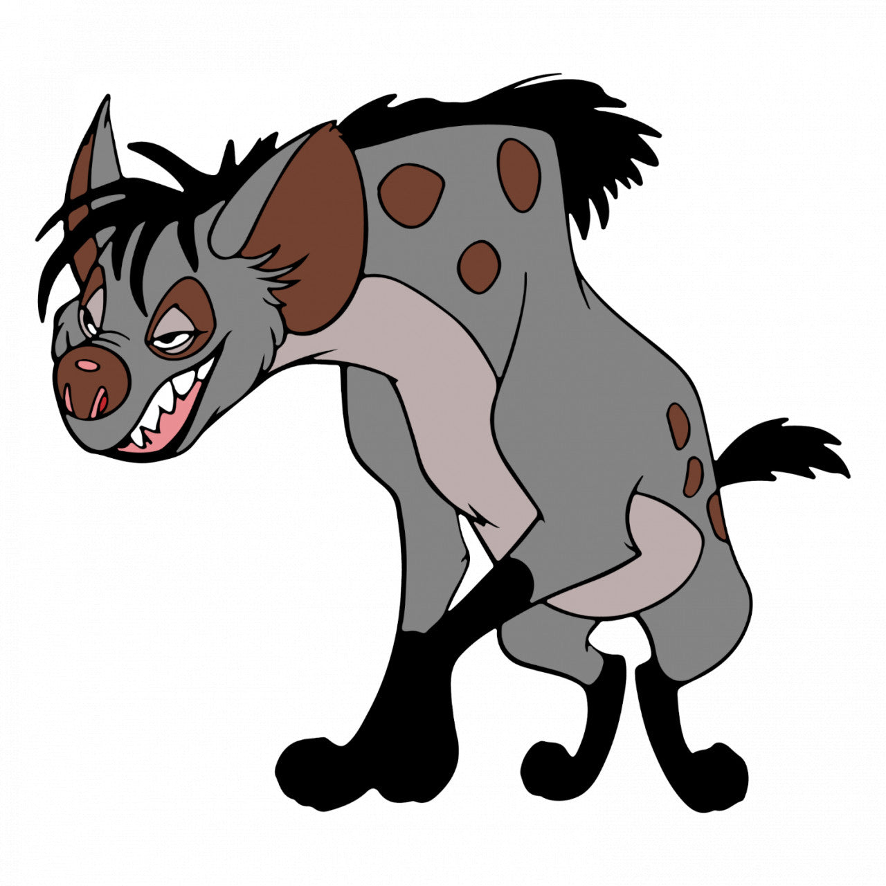 Set 4 bucati, Sticker decorativ, Lion King Shenzi, Rezistent la apa, NO9905, 10 cm, Multicolor