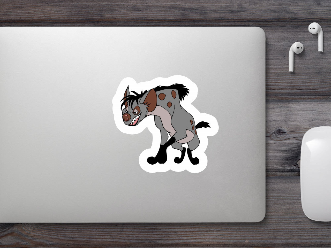 Set 4 bucati, Sticker decorativ, Lion King Shenzi, Rezistent la apa, NO9905, 10 cm, Multicolor