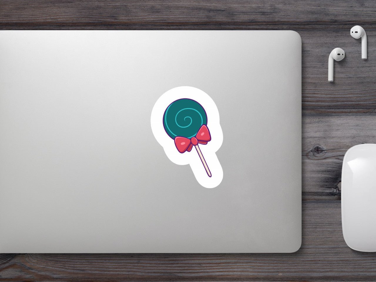 Set 4 bucati, Sticker decorativ, Lollipop, Rezistent la apa, NO9926, 10 cm, Multicolor