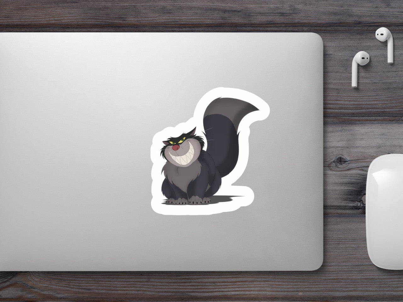 Set 4 bucati, Sticker decorativ, Lucifer din Cenusareasa rade malefic, Rezistent la apa, NO9935, 10 cm, Multicolor