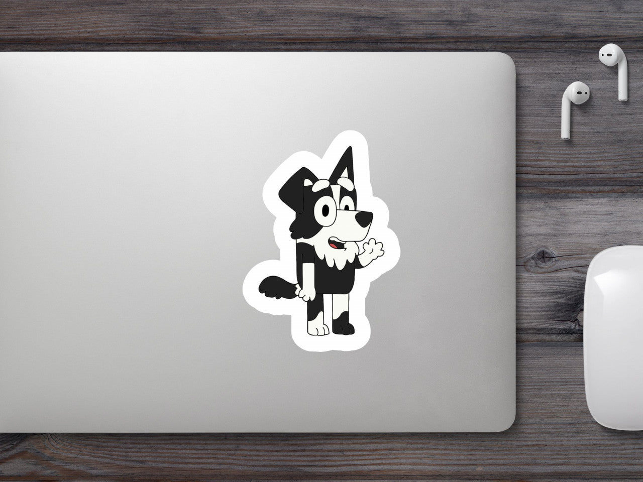 Set 4 bucati, Sticker decorativ, Mackenzie Bluey, Rezistent la apa, NO9957, 10 cm, Multicolor