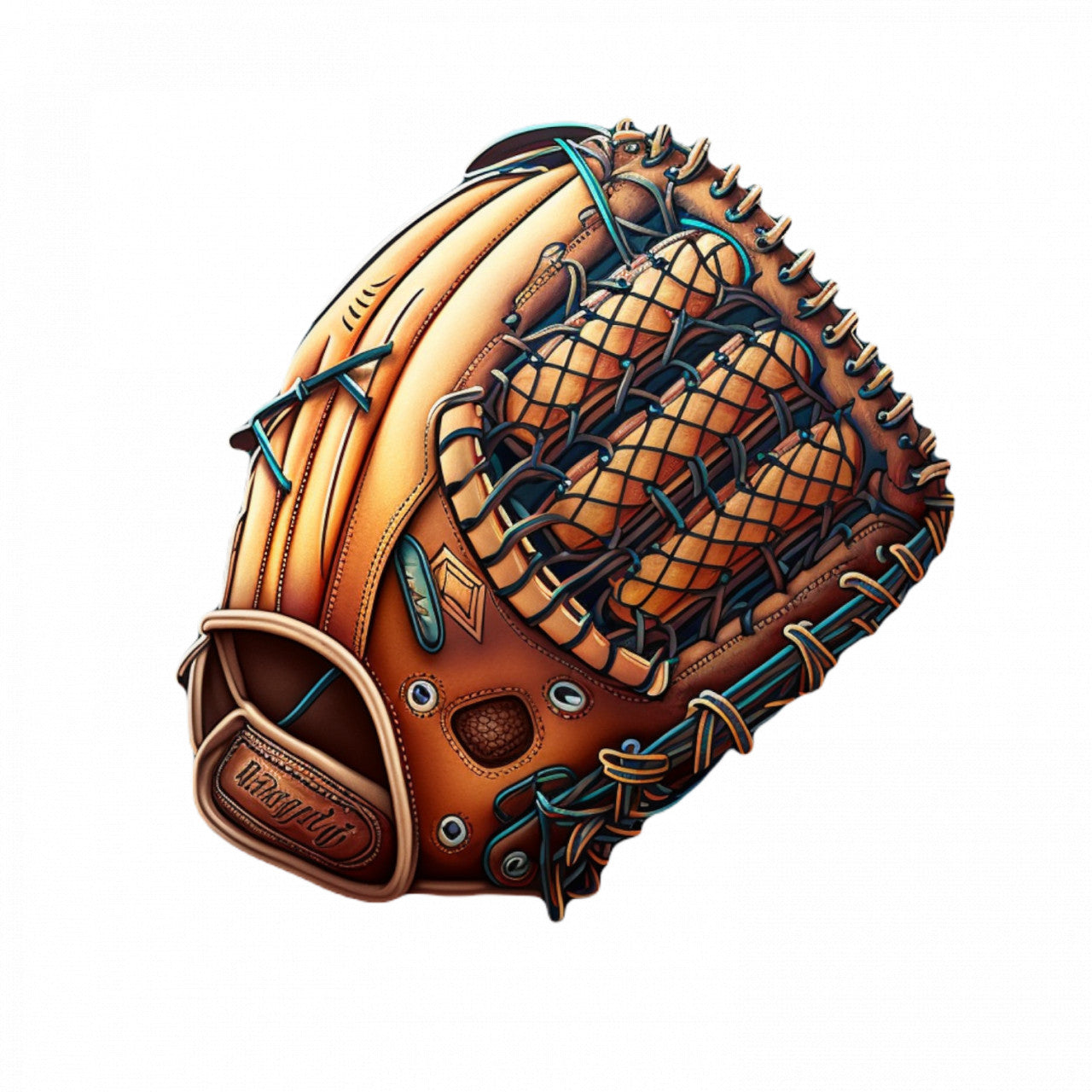 Set 4 bucati, Sticker decorativ, Manusa de baseball, Rezistent la apa, NO9973, 10 cm, Multicolor