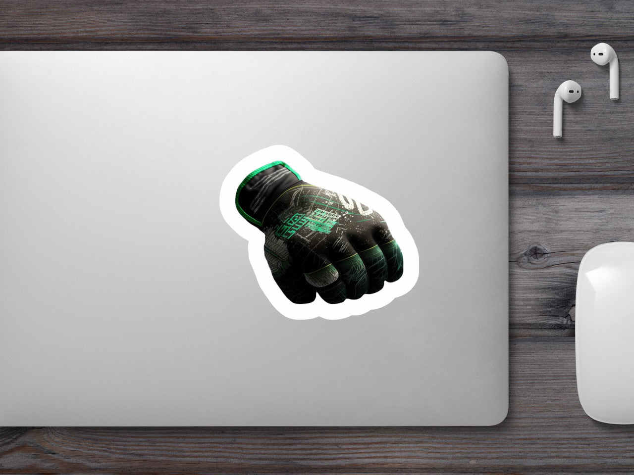 Set 4 bucati, Sticker decorativ, Manusa de lupta, Rezistent la apa, NO9974, 10 cm, Multicolor