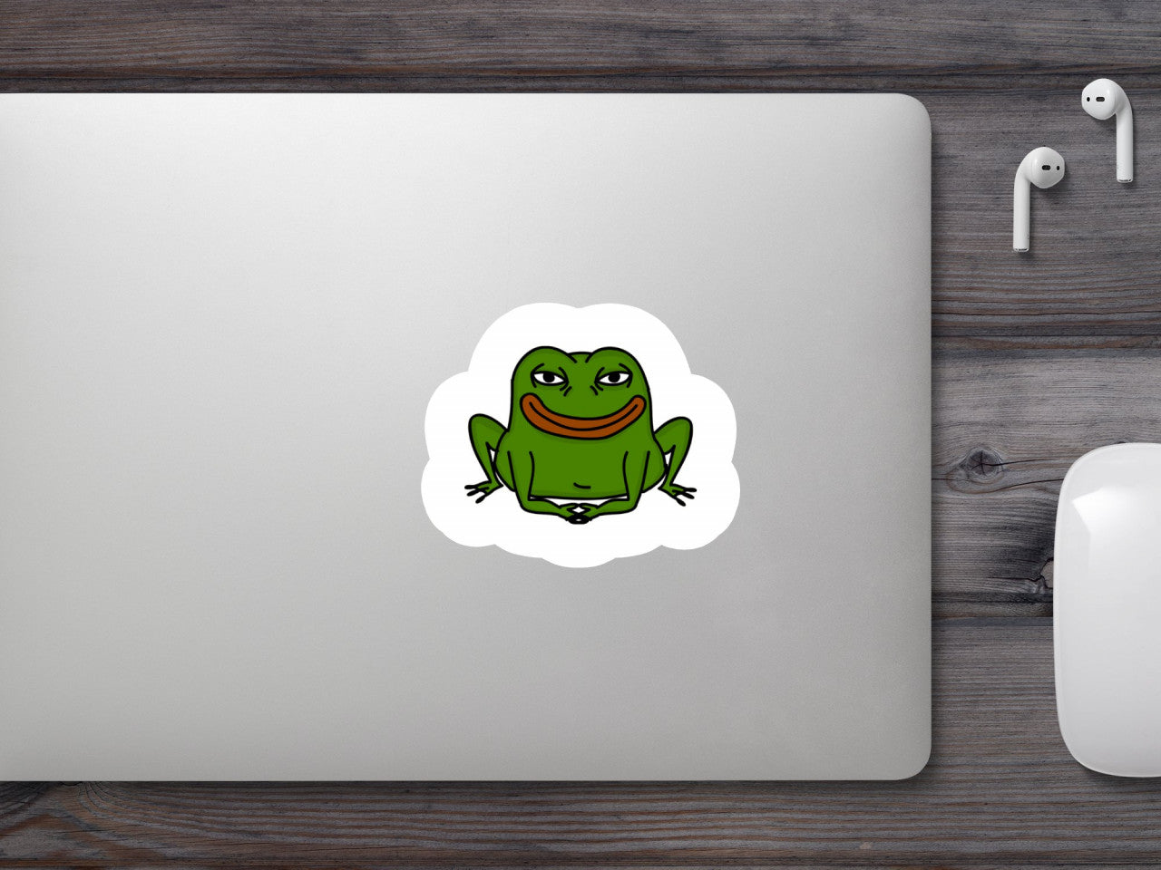 Set 4 bucati, Sticker decorativ, Meme Fata suparata a lui Pepe the Frog, Rezistent la apa, NO10034, 10 cm, Multicolor