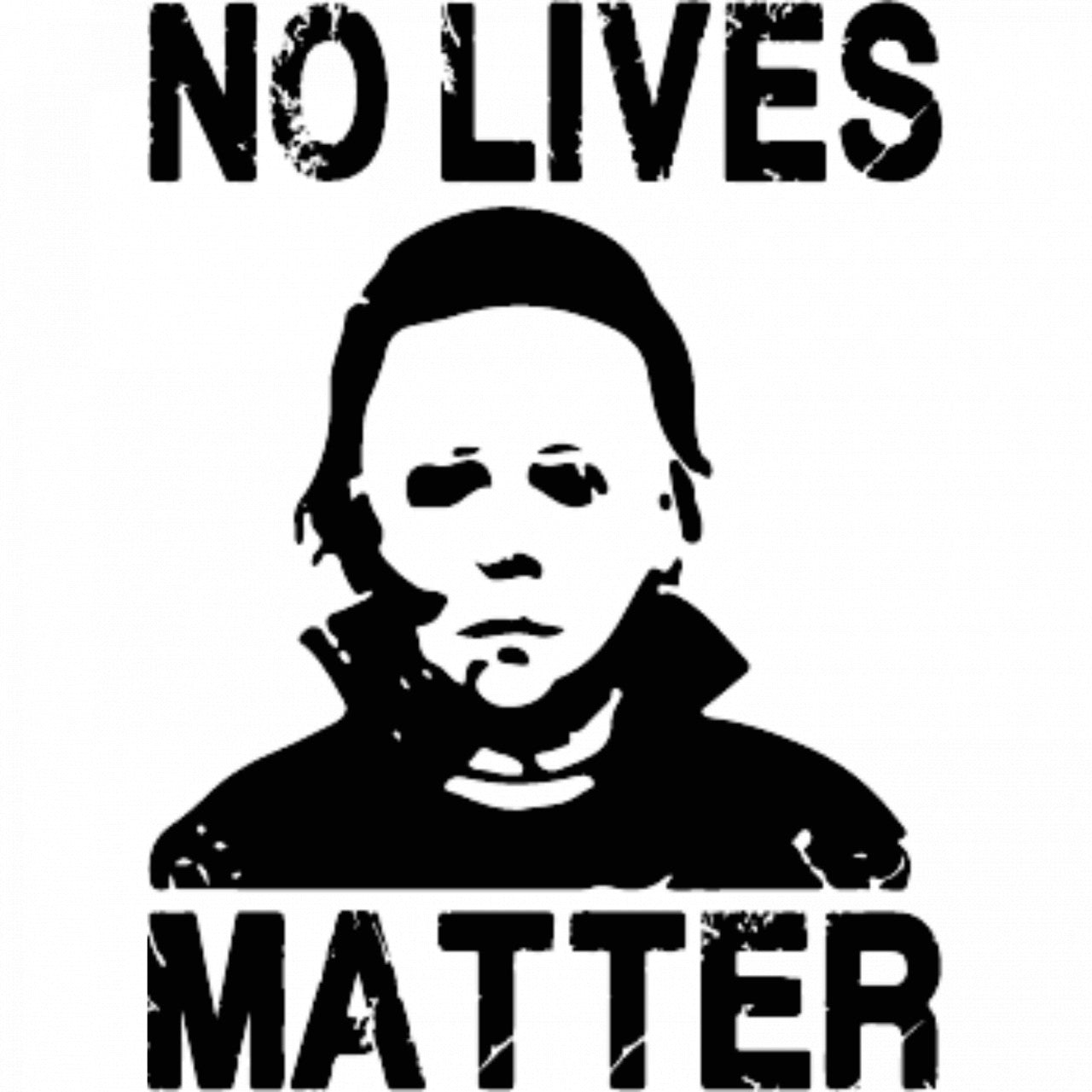 Set 4 bucati, Sticker decorativ, Michael Myers no lives matter, Rezistent la apa, NO8090, 10 cm, Multicolor