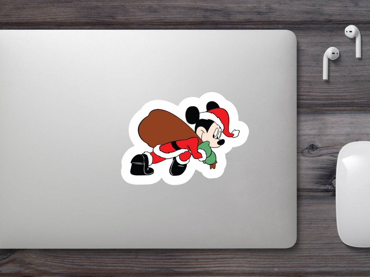 Set 4 bucati, Sticker decorativ, Mickey Mouse incarcat cu jucarii, Rezistent la apa, NO8113, 10 cm, Multicolor