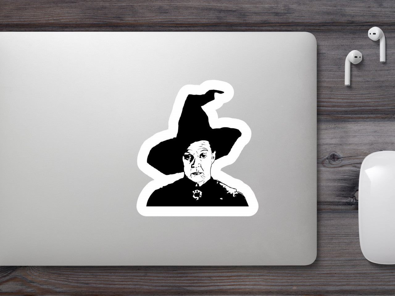 Set 4 bucati, Sticker decorativ, Minerva McGonagall Harry Potter, Rezistent la apa, NO8136, 10 cm, Multicolor