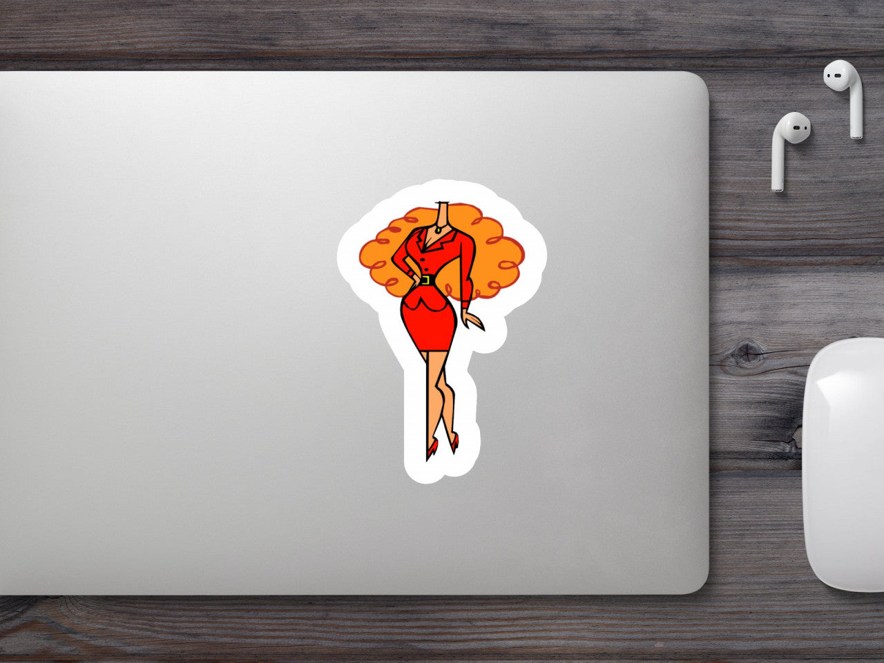 Set 4 bucati, Sticker decorativ, Miss Sara Bellum The Powerpuff Girls, Rezistent la apa, NO8171, 10 cm, Multicolor