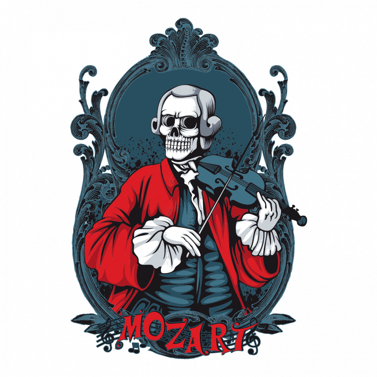 Set 4 bucati, Sticker decorativ, Mozart, Rezistent la apa, NO8190, 10 cm, Multicolor