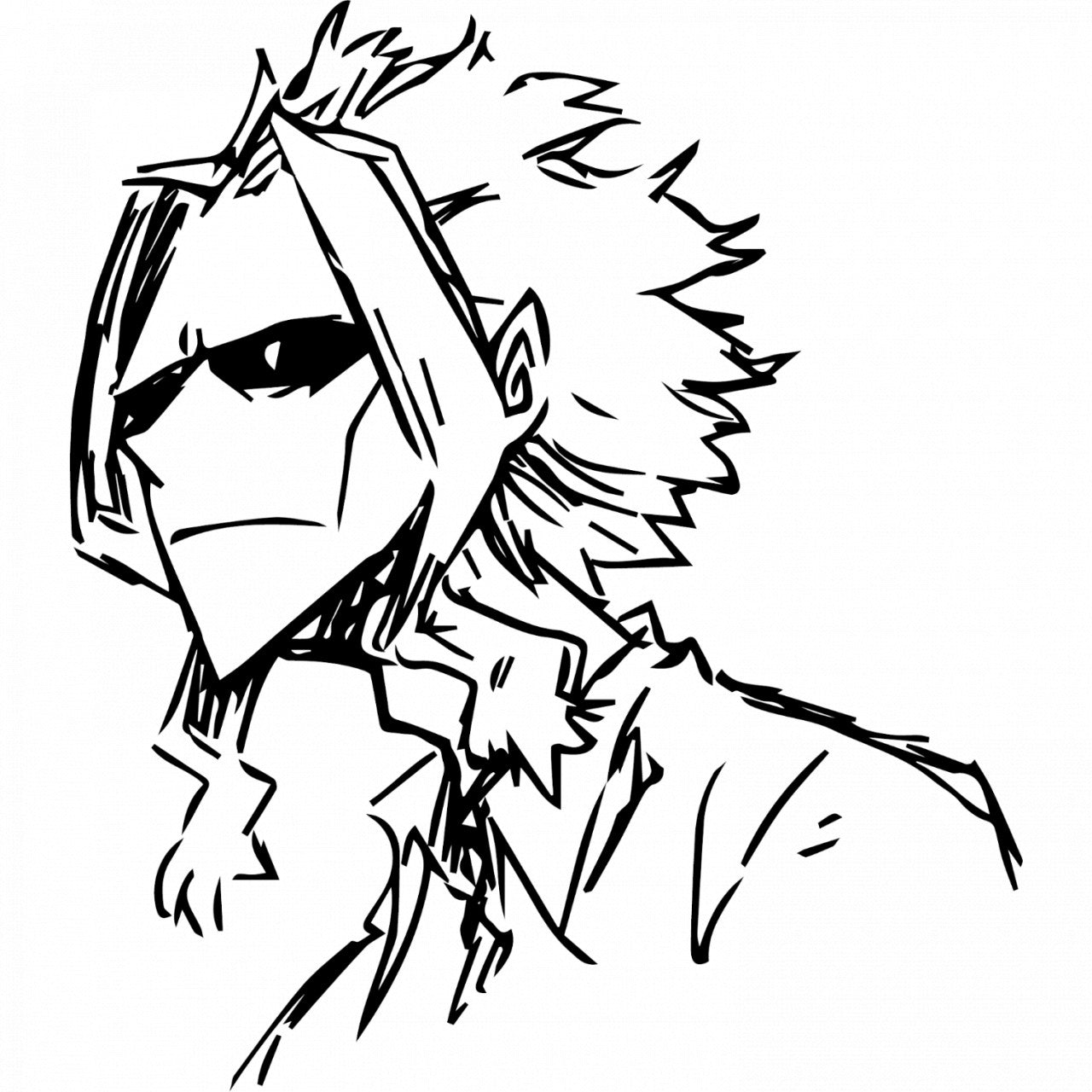 Set 4 bucati, Sticker decorativ, My Hero Academia All Migh Anime, Rezistent la apa, NO8199, 10 cm, Multicolor