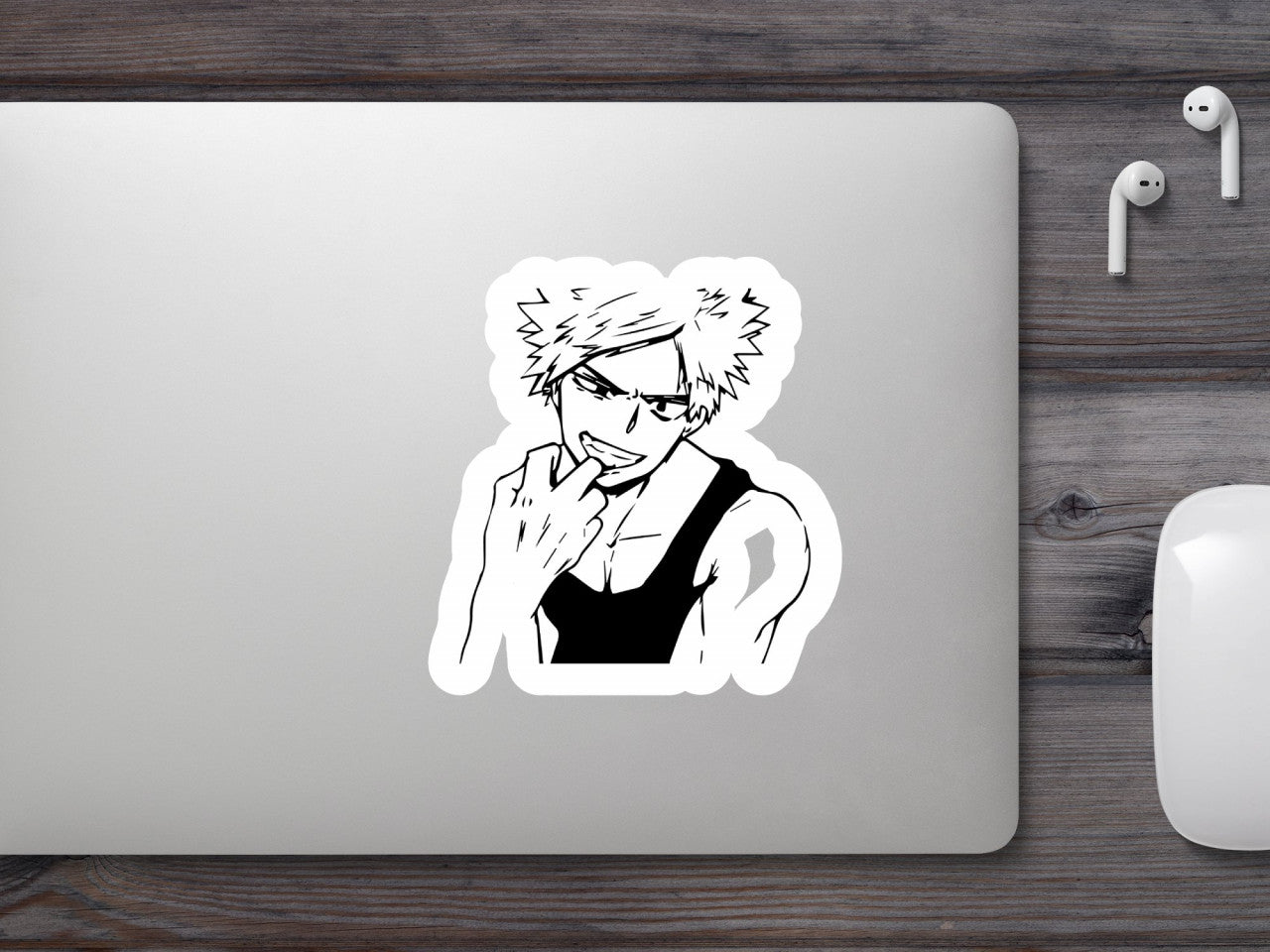 Set 4 bucati, Sticker decorativ, My Hero Academia Katsuki Bakugou anime, Rezistent la apa, NO8209, 10 cm, Multicolor