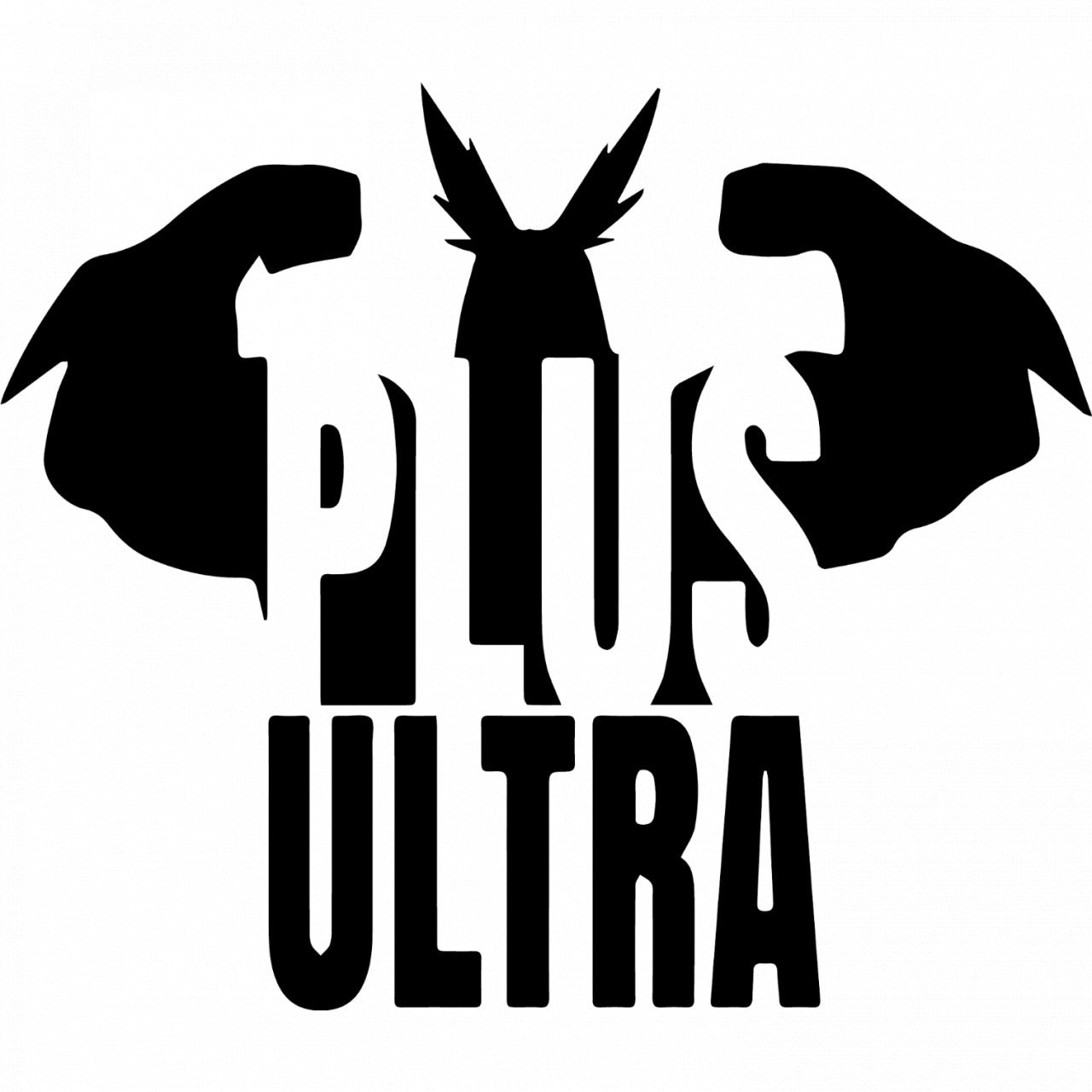 Set 4 bucati, Sticker decorativ, My Hero Academia Plus Ultra, Rezistent la apa, NO8215, 10 cm, Multicolor