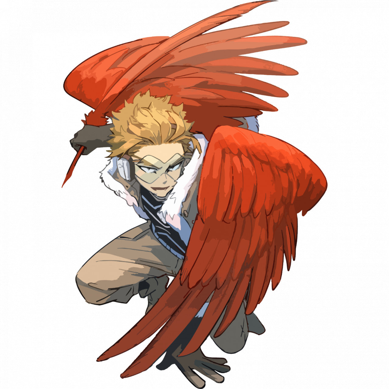 Set 4 bucati, Sticker decorativ, My Hero Academia Takami Keigo in actiune, Rezistent la apa, NO8220, 10 cm, Multicolor