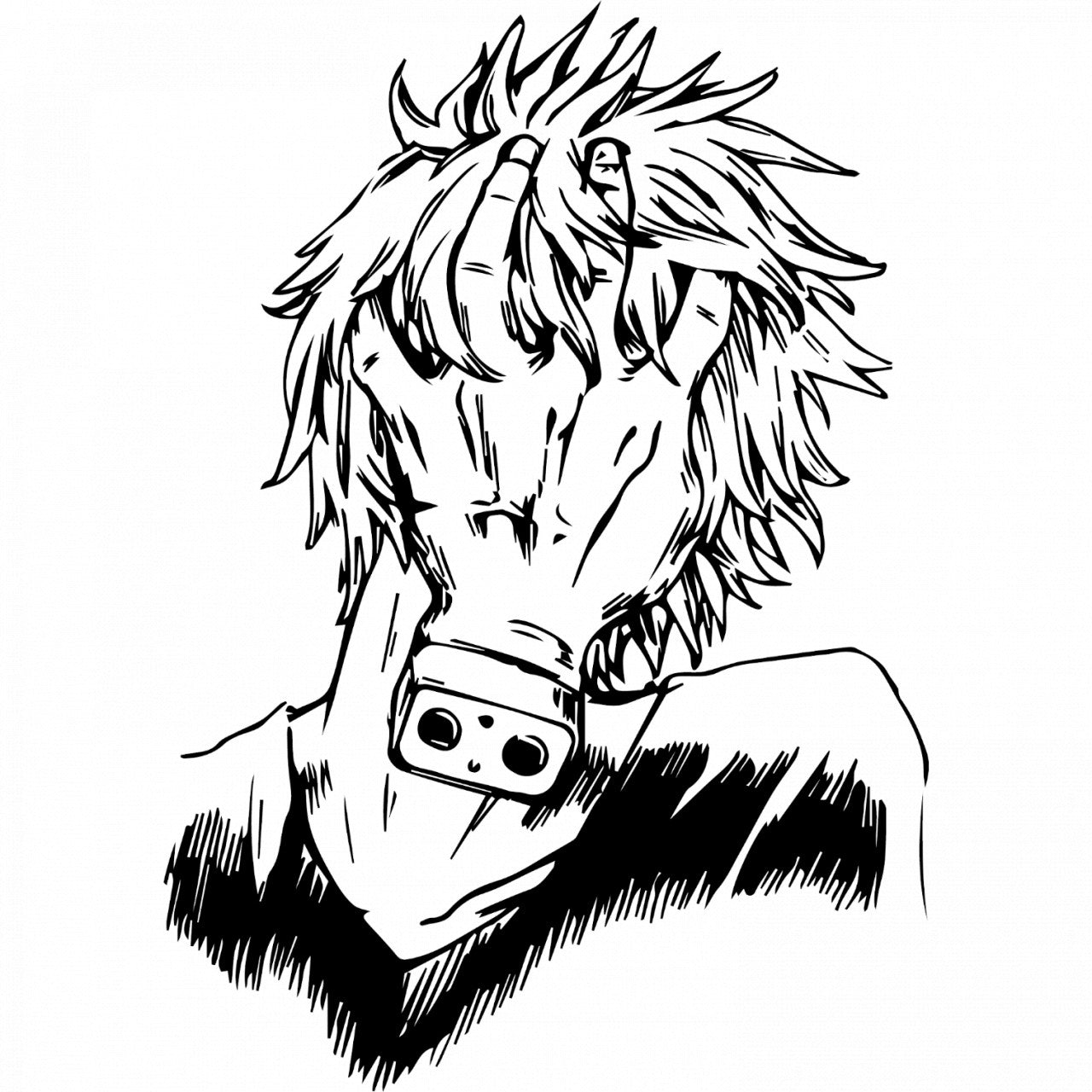 Set 4 bucati, Sticker decorativ, My Hero Tomura Shigaraki, Rezistent la apa, NO8228, 10 cm, Multicolor