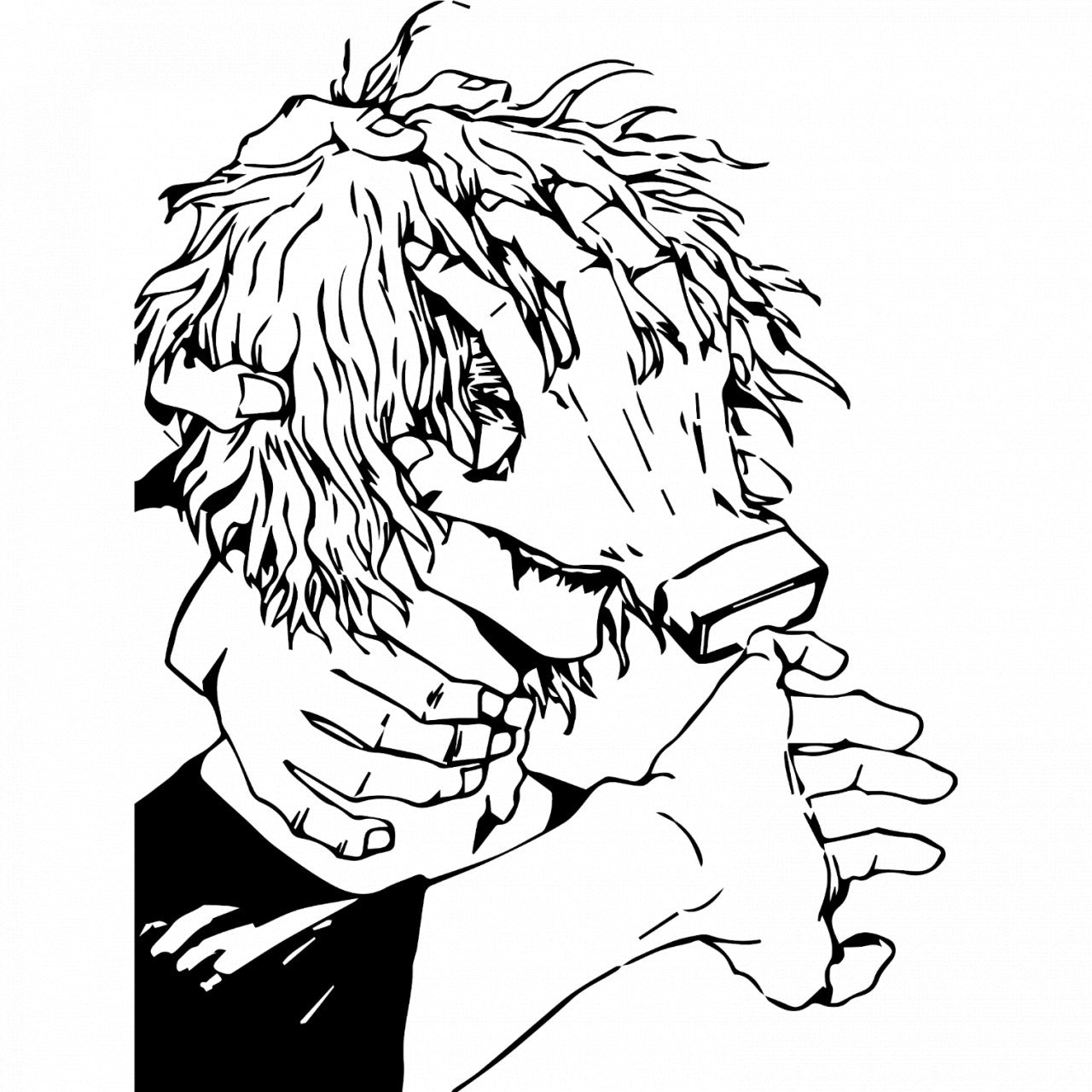 Set 4 bucati, Sticker decorativ, My Hero Tomura Shigaraki to calm the soul, Rezistent la apa, NO8226, 10 cm, Multicolor