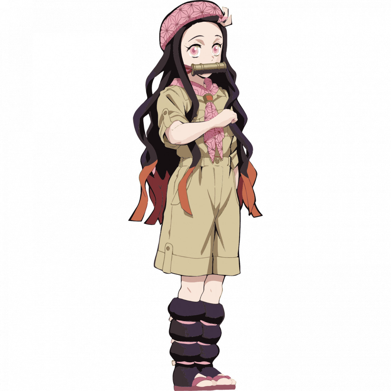 Set 4 bucati, Sticker decorativ, Nezuko Kamado anime, Rezistent la apa, NO8245, 10 cm, Multicolor