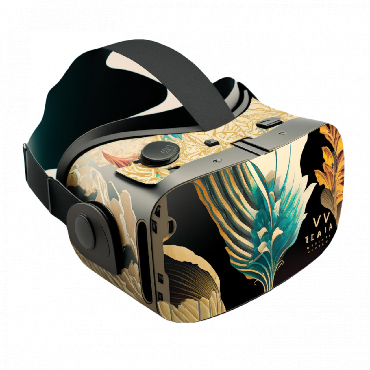 Set 4 bucati, Sticker decorativ, Ochelari vr pictati, Rezistent la apa, NO8272, 10 cm, Multicolor