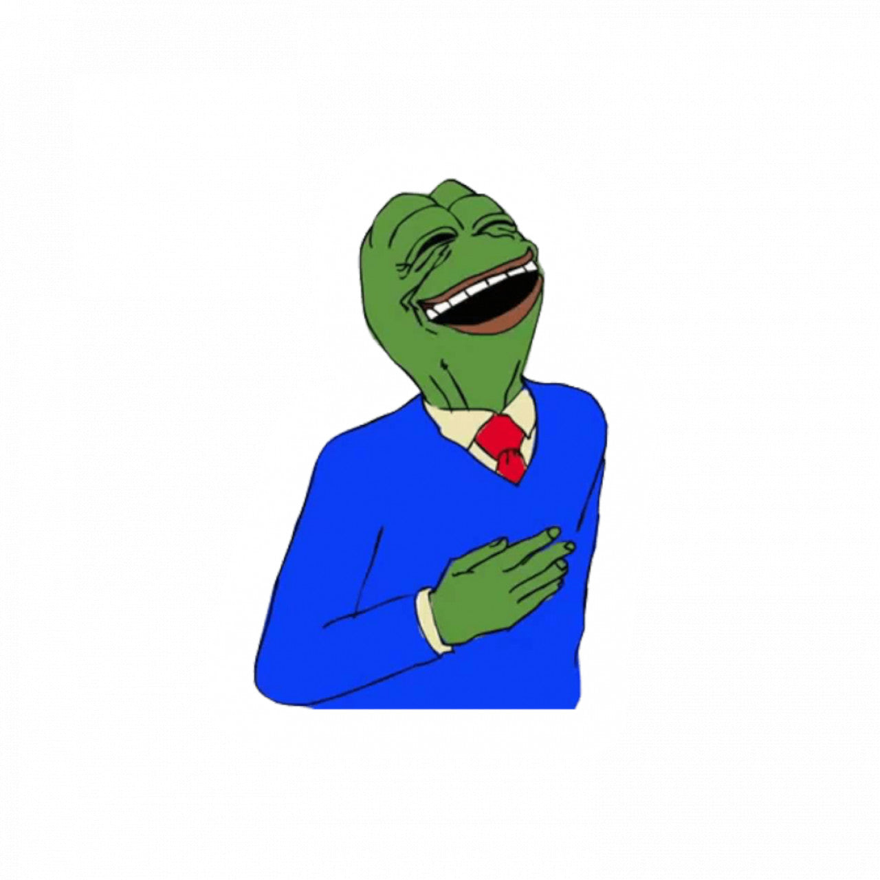 Set 4 bucati, Sticker decorativ, Pepe the Frog meme, Rezistent la apa, NO10144, 10 cm, Multicolor