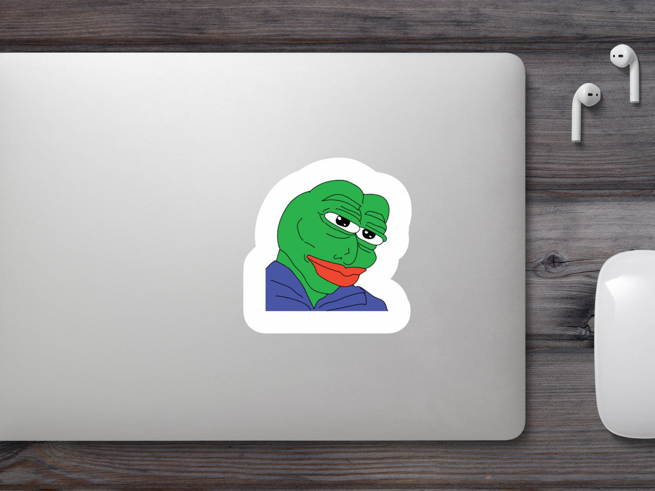 Set 4 bucati, Sticker decorativ, Pepe the Frog suparat, Rezistent la apa, NO10148, 10 cm, Multicolor