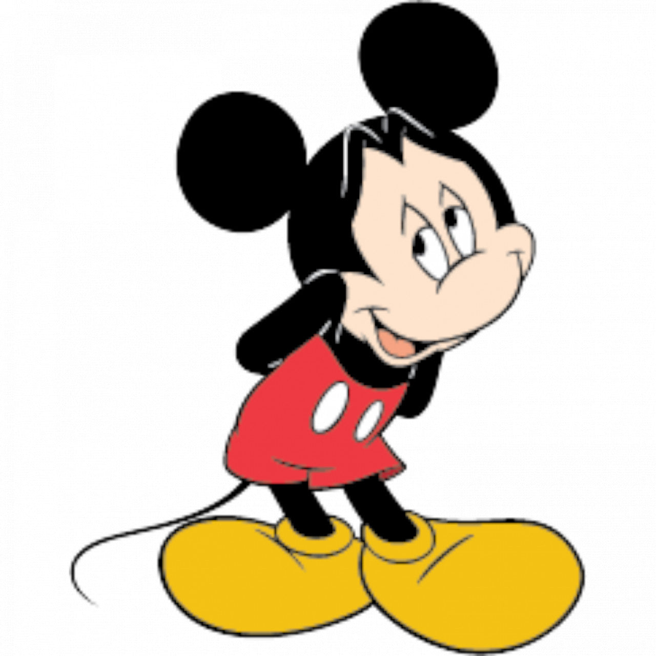 Set 4 bucati, Sticker decorativ, Personaj Mickey Mouse Disney, Rezistent la apa, NO10152, 10 cm, Multicolor