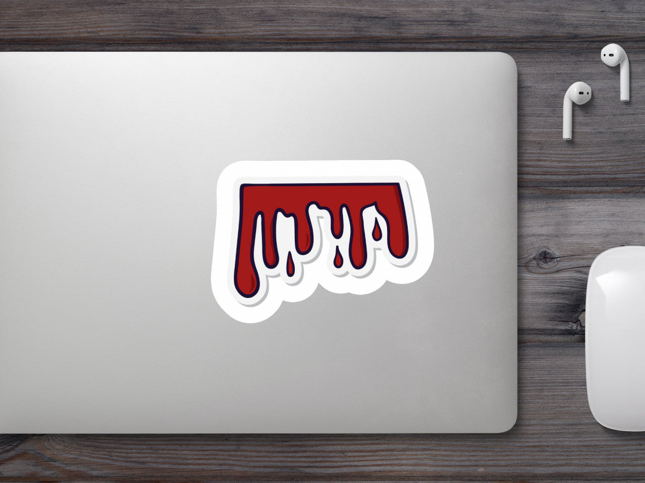 Set 4 bucati, Sticker decorativ, Picatura de sange Halloween, Rezistent la apa, NO10161, 10 cm, Multicolor