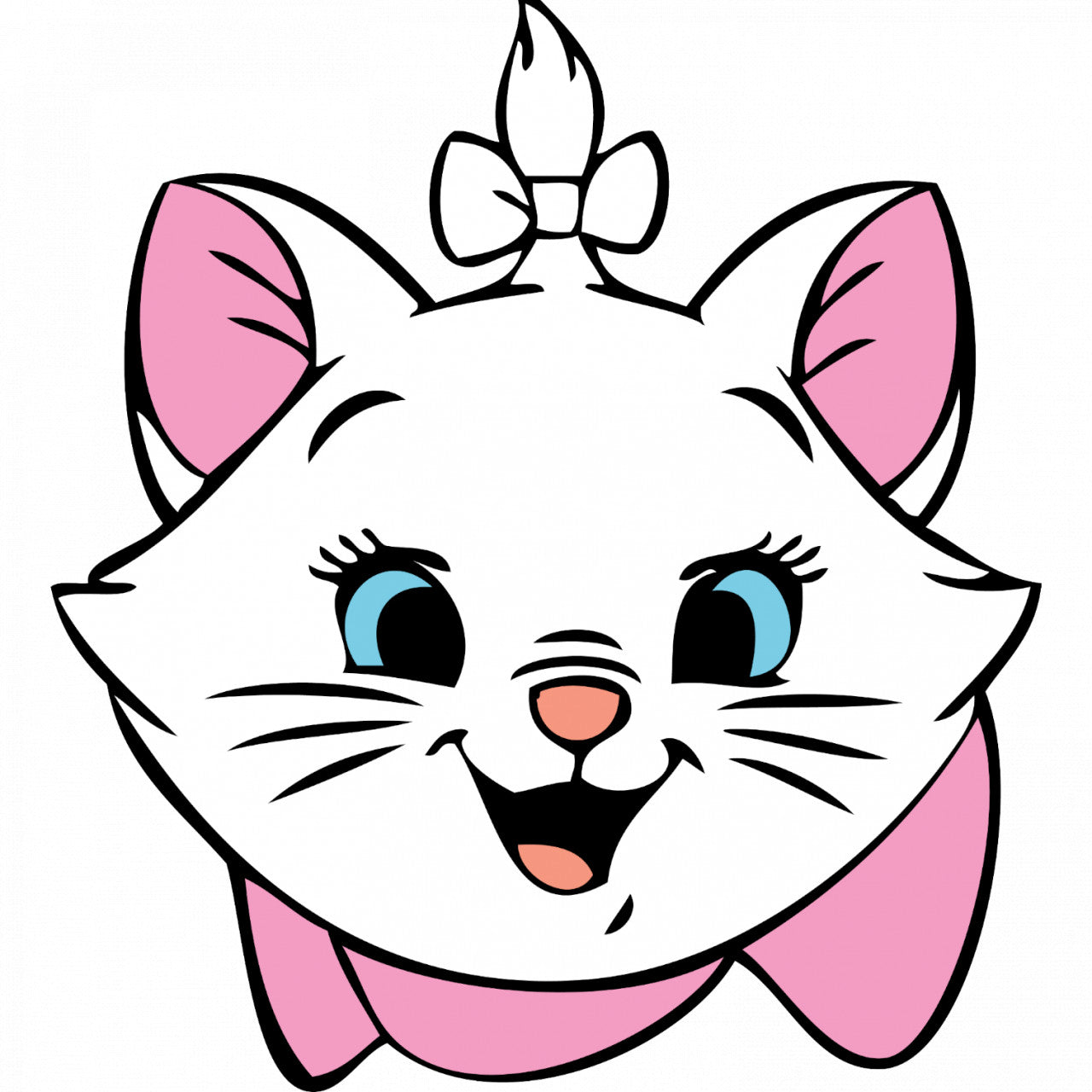 Set 4 bucati, Sticker decorativ, Pisicuta aristocrata Marie Disney, Rezistent la apa, NO10267, 10 cm, Multicolor