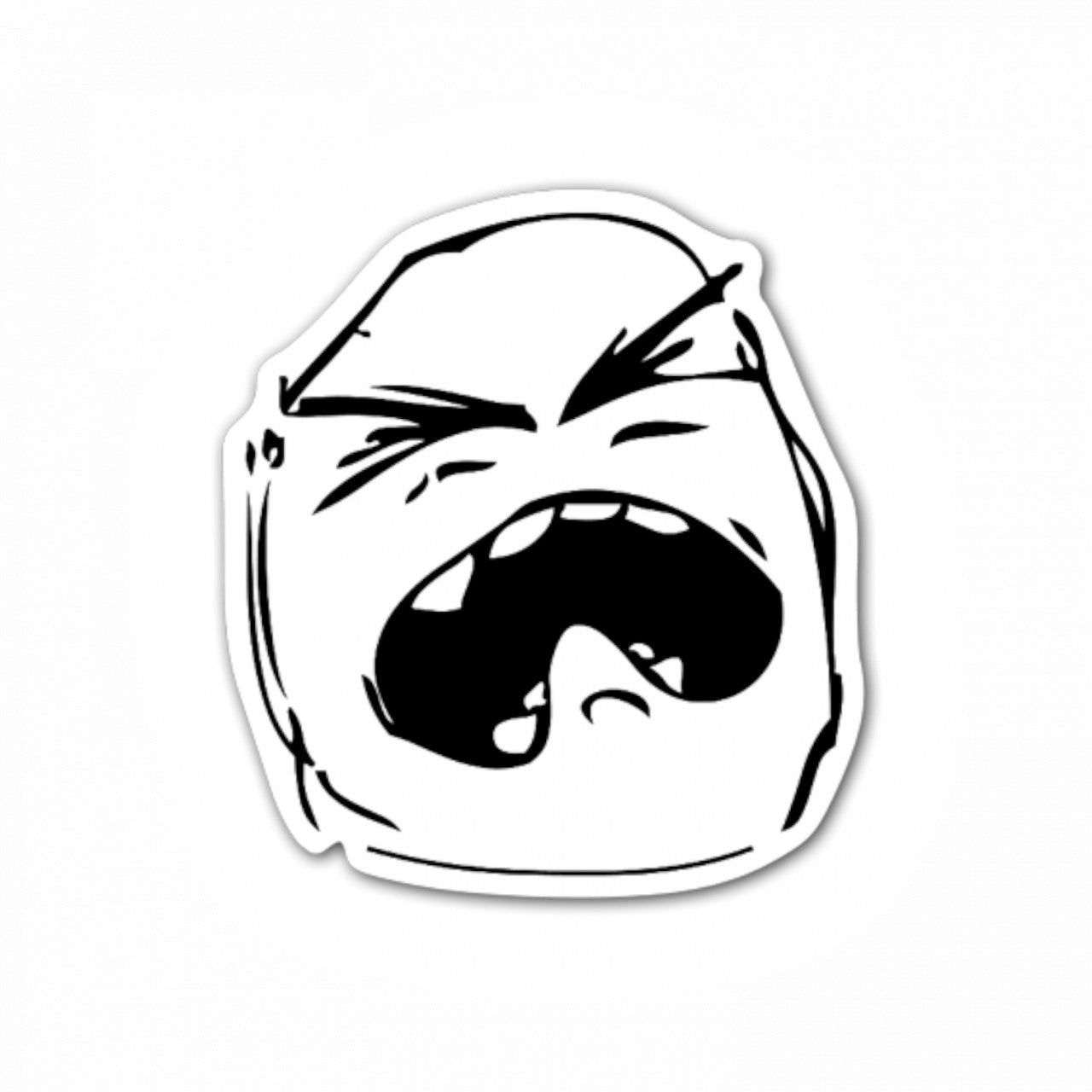 Set 4 bucati, Sticker decorativ, Planset de Troll Meme, Rezistent la apa, NO7527, 10 cm, Multicolor