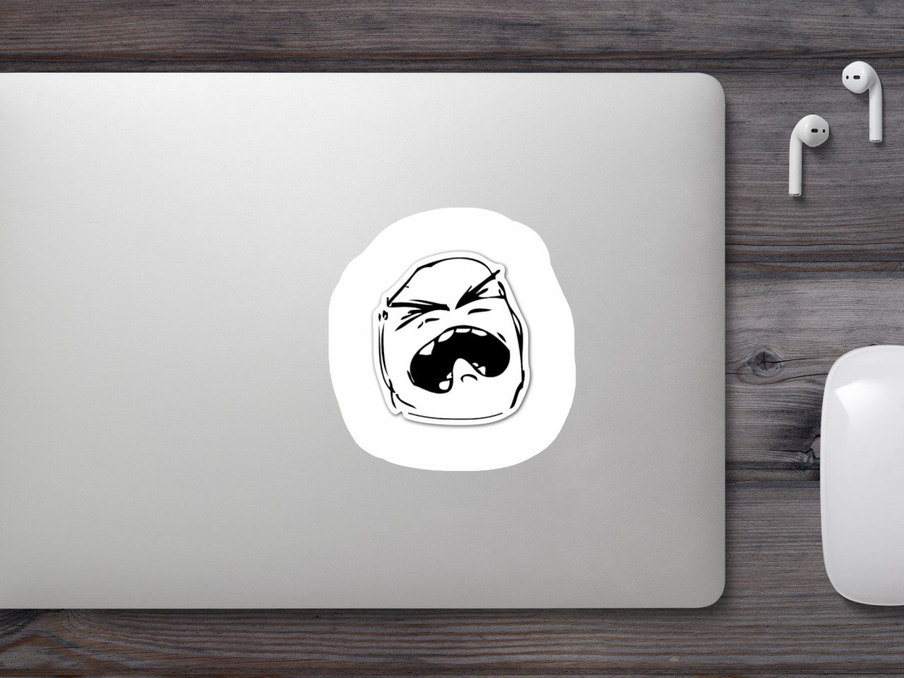 Set 4 bucati, Sticker decorativ, Planset de Troll Meme, Rezistent la apa, NO7527, 10 cm, Multicolor