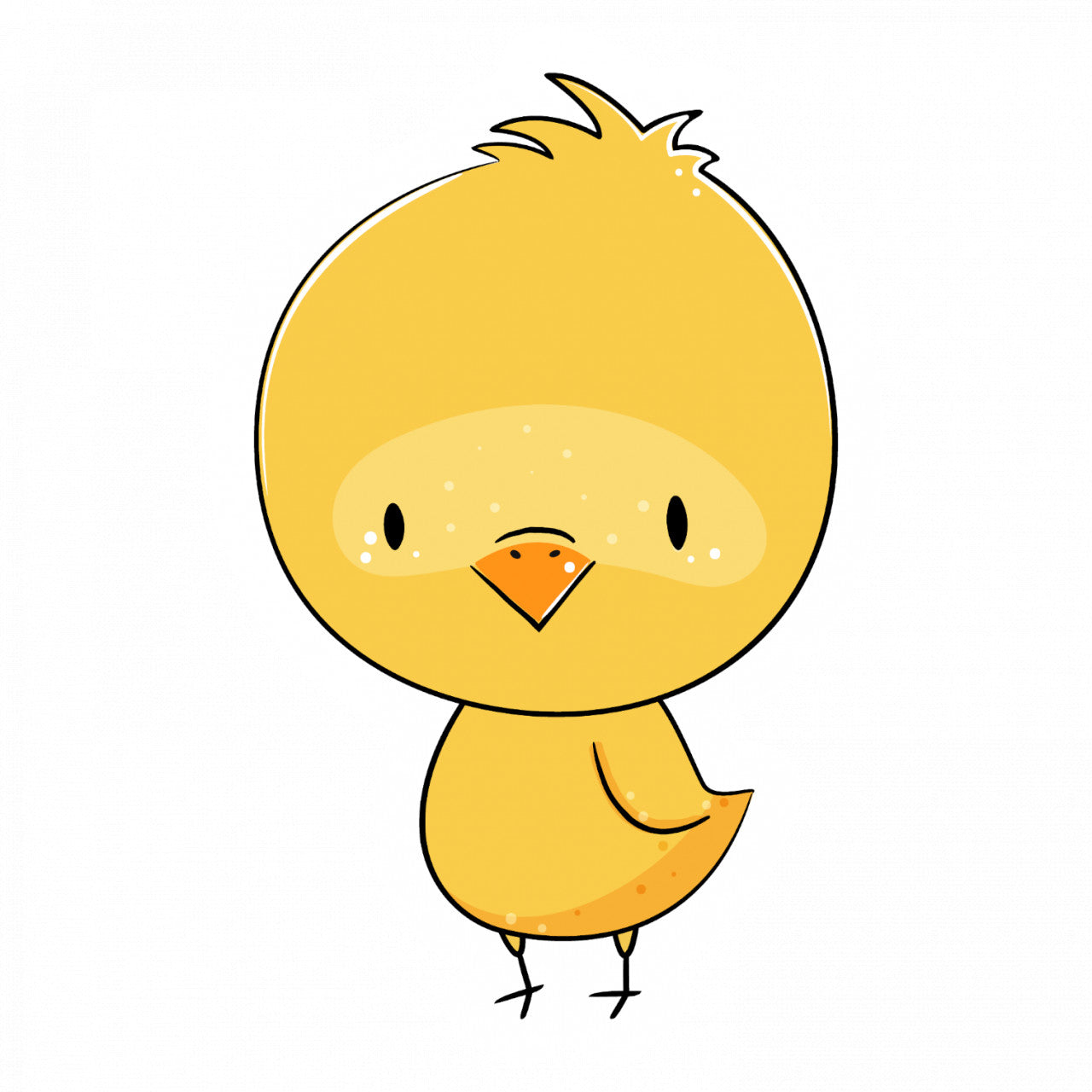 Set 4 bucati, Sticker decorativ, Pui de gaina, Rezistent la apa, NO7734, 10 cm, Multicolor