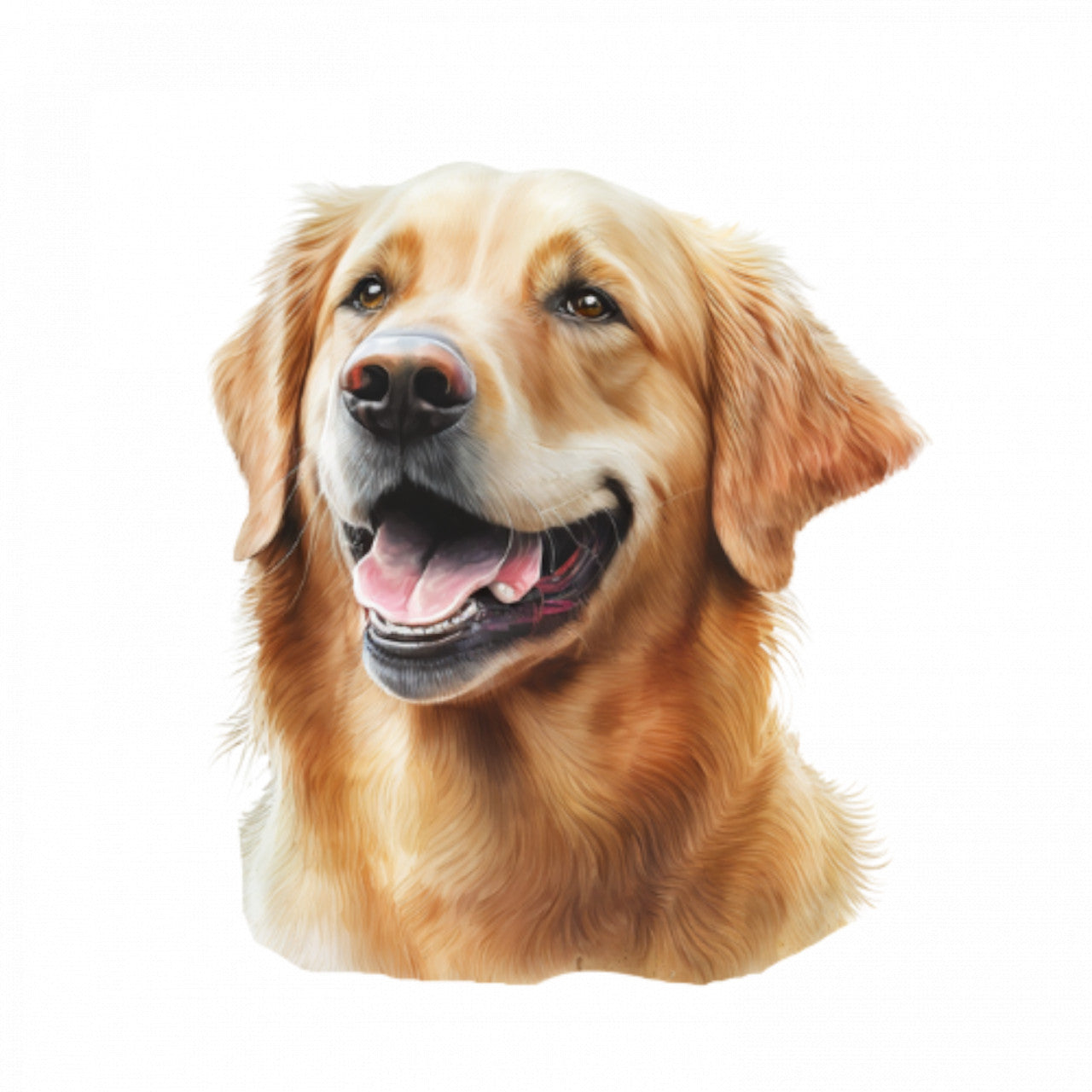 Set 4 bucati, Sticker decorativ, Rasa caine Golden Retriever, Rezistent la apa, NO7755, 10 cm, Multicolor