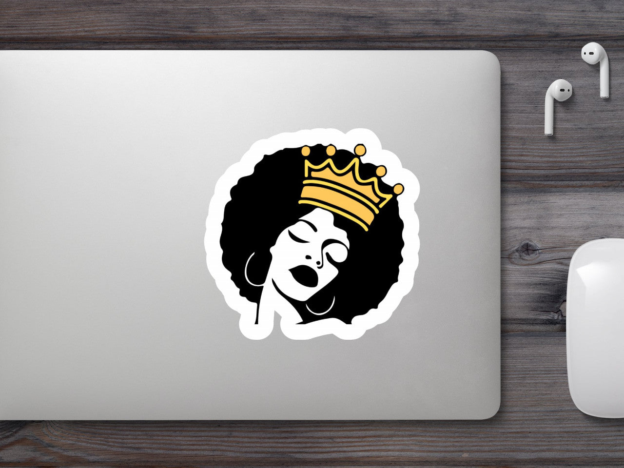 Set 4 bucati, Sticker decorativ, Regina afro, Rezistent la apa, NO7768, 10 cm, Multicolor