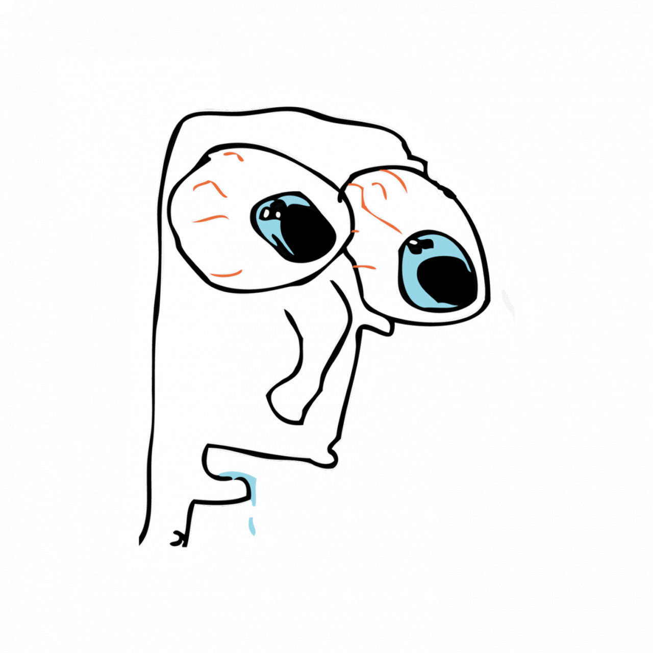 Set 4 bucati, Sticker decorativ, Savurand surprins Meme, Rezistent la apa, NO10006, 10 cm, Multicolor