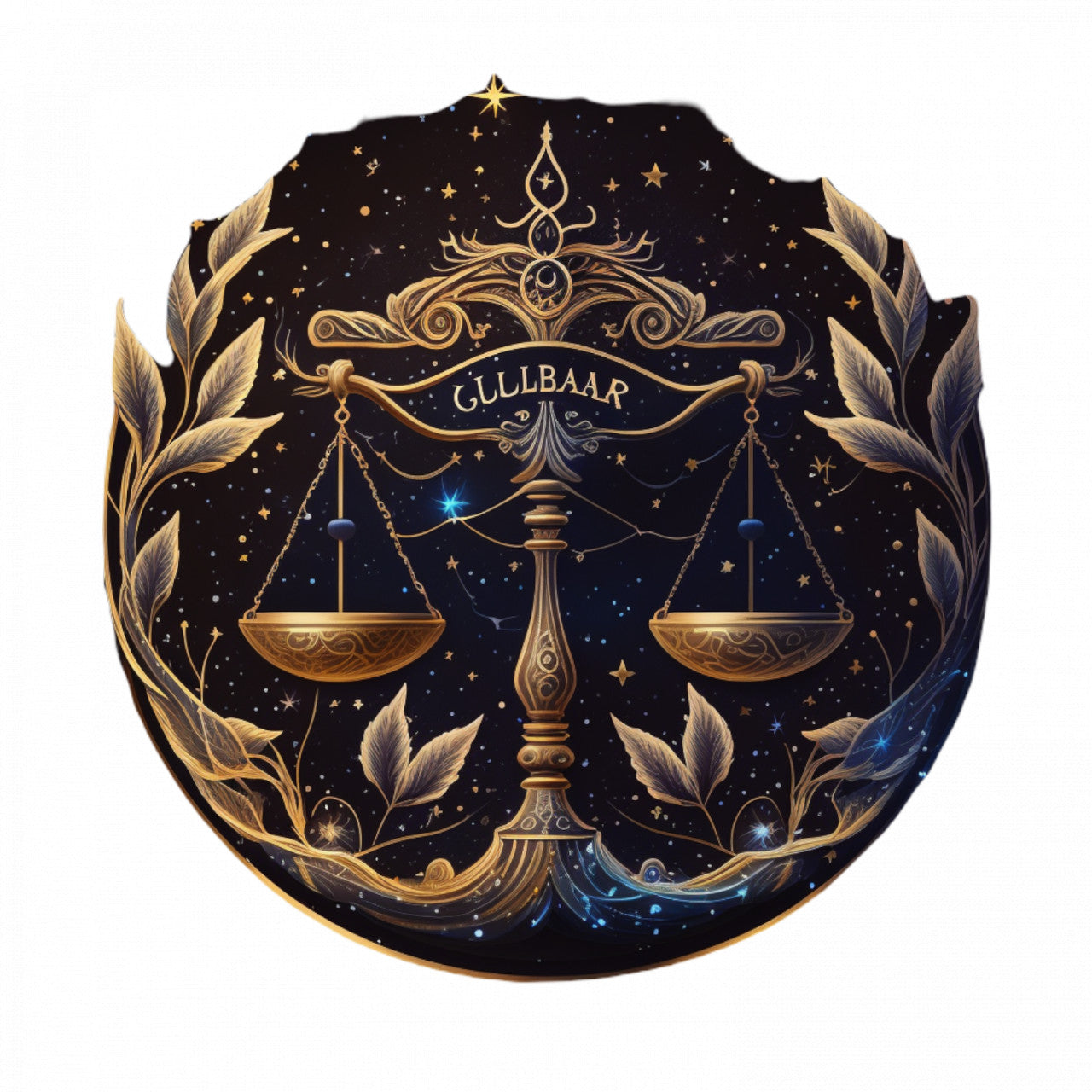 Set 4 bucati, Sticker decorativ, Semn zodia Balanta, Rezistent la apa, NO9435, 10 cm, Multicolor