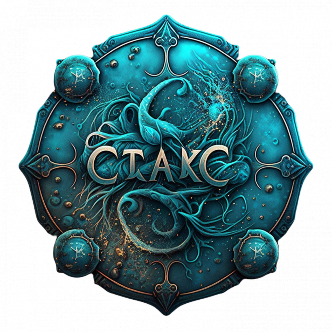 Set 4 bucati, Sticker decorativ, Semn zodiacal Rac, Rezistent la apa, NO8432, 10 cm, Multicolor