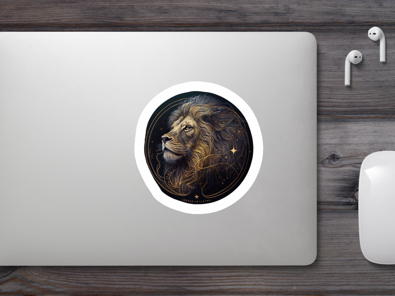 Set 4 bucati, Sticker decorativ, Simbol pentru zodia Leu, Rezistent la apa, NO9262, 10 cm, Multicolor