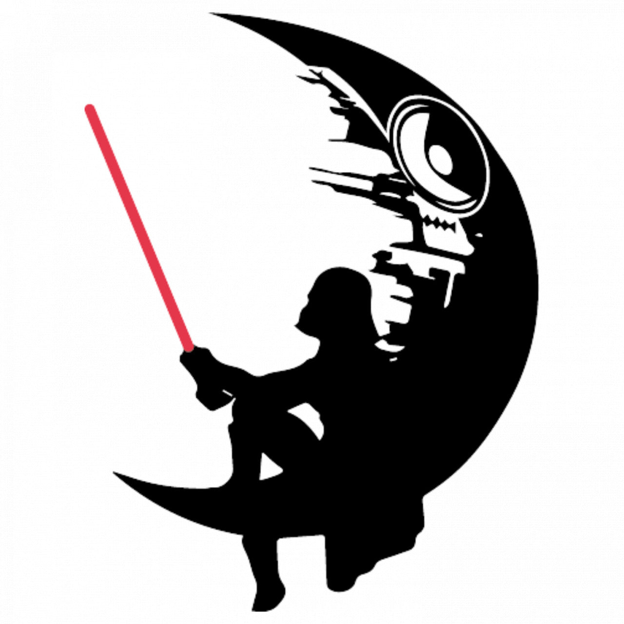 Set 4 bucati, Sticker decorativ, Star wars Anakin Skywalker , Rezistent la apa, NO9578, 10 cm, Multicolor