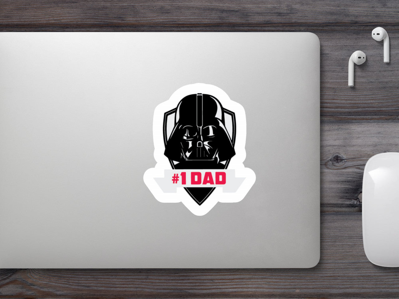 Set 4 bucati, Sticker decorativ, Starwars Anakin Skywalker 1 Dad, Rezistent la apa, NO8310, 10 cm, Multicolor