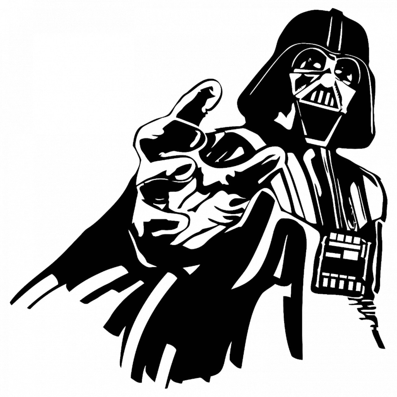 Set 4 bucati, Sticker decorativ, Starwars Anakin Skywalker luptatr, Rezistent la apa, NO8545, 10 cm, Multicolor