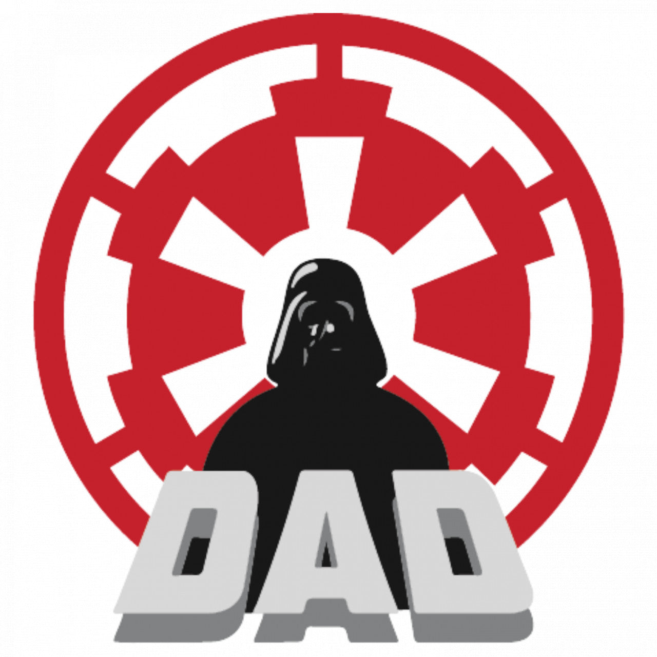 Set 4 bucati, Sticker decorativ, Starwars DAD, Rezistent la apa, NO8417, 10 cm, Multicolor