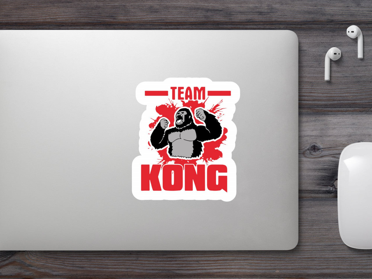 Set 4 bucati, Sticker decorativ, Team Kong Godzilla King of the Monsters, Rezistent la apa, NO8452, 10 cm, Multicolor