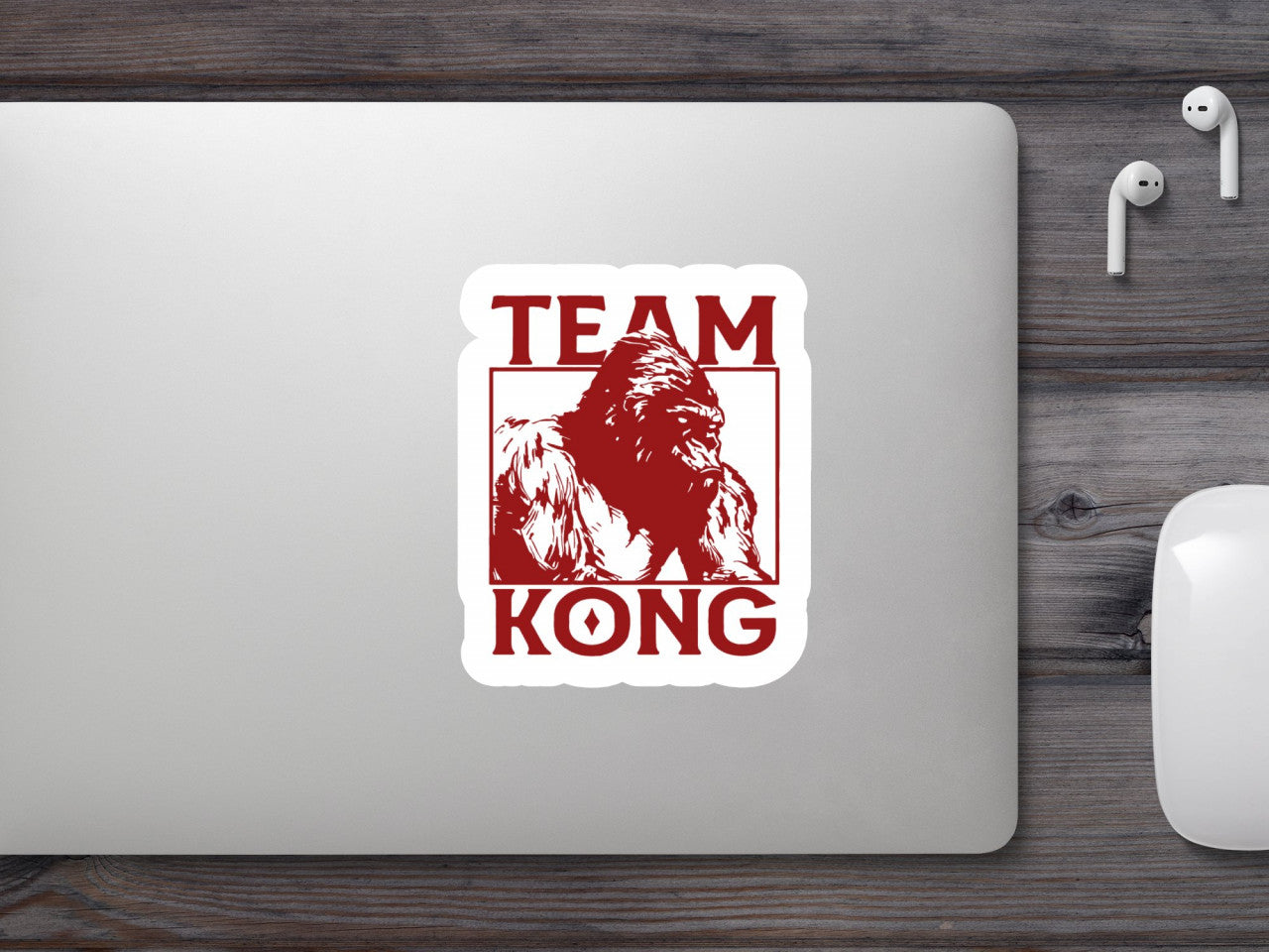 Set 4 bucati, Sticker decorativ, Team Kong, Rezistent la apa, NO8333, 10 cm, Multicolor