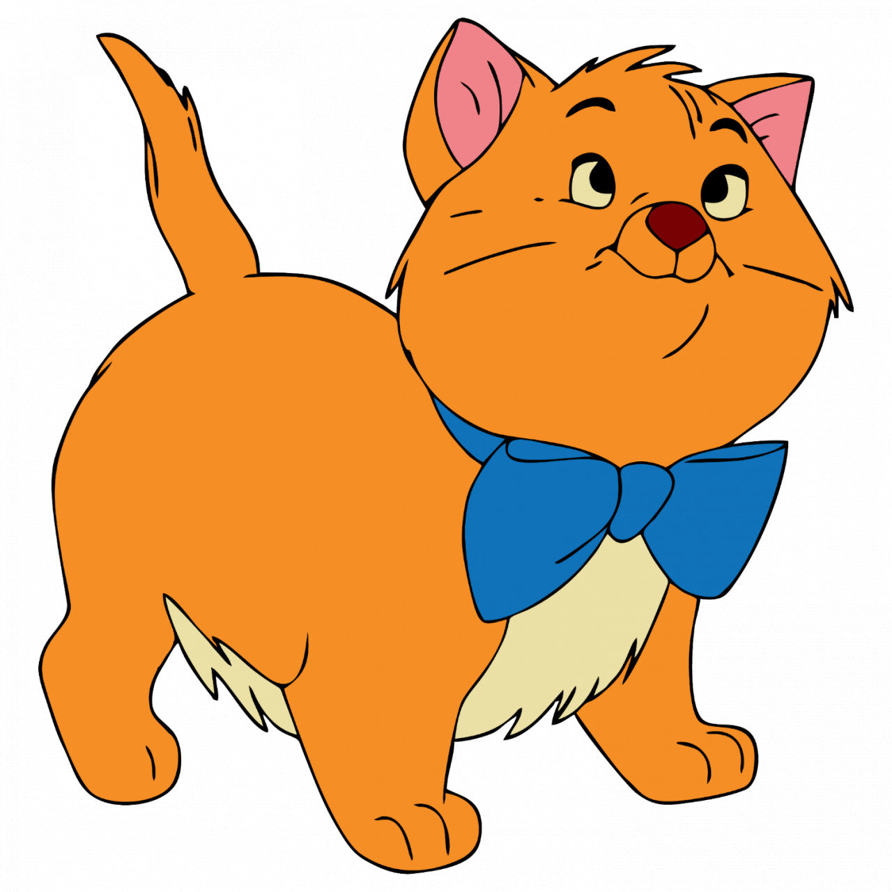 Set 4 bucati, Sticker decorativ, The Aristocats Toulouse, Rezistent la apa, NO8476, 10 cm, Multicolor