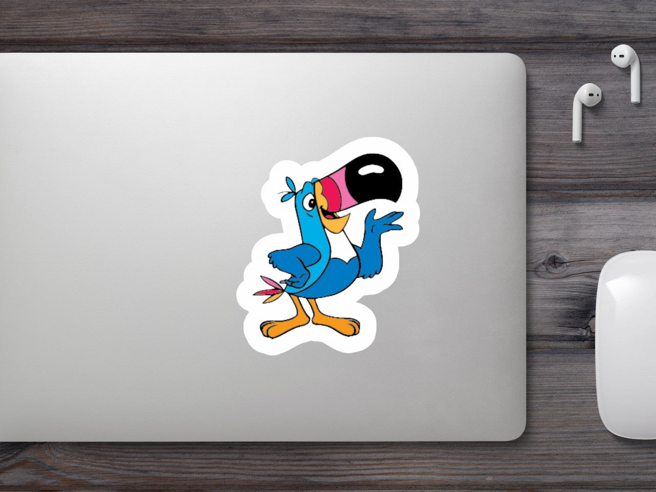 Set 4 bucati, Sticker decorativ, Toucan Sam, Rezistent la apa, NO8373, 10 cm, Multicolor