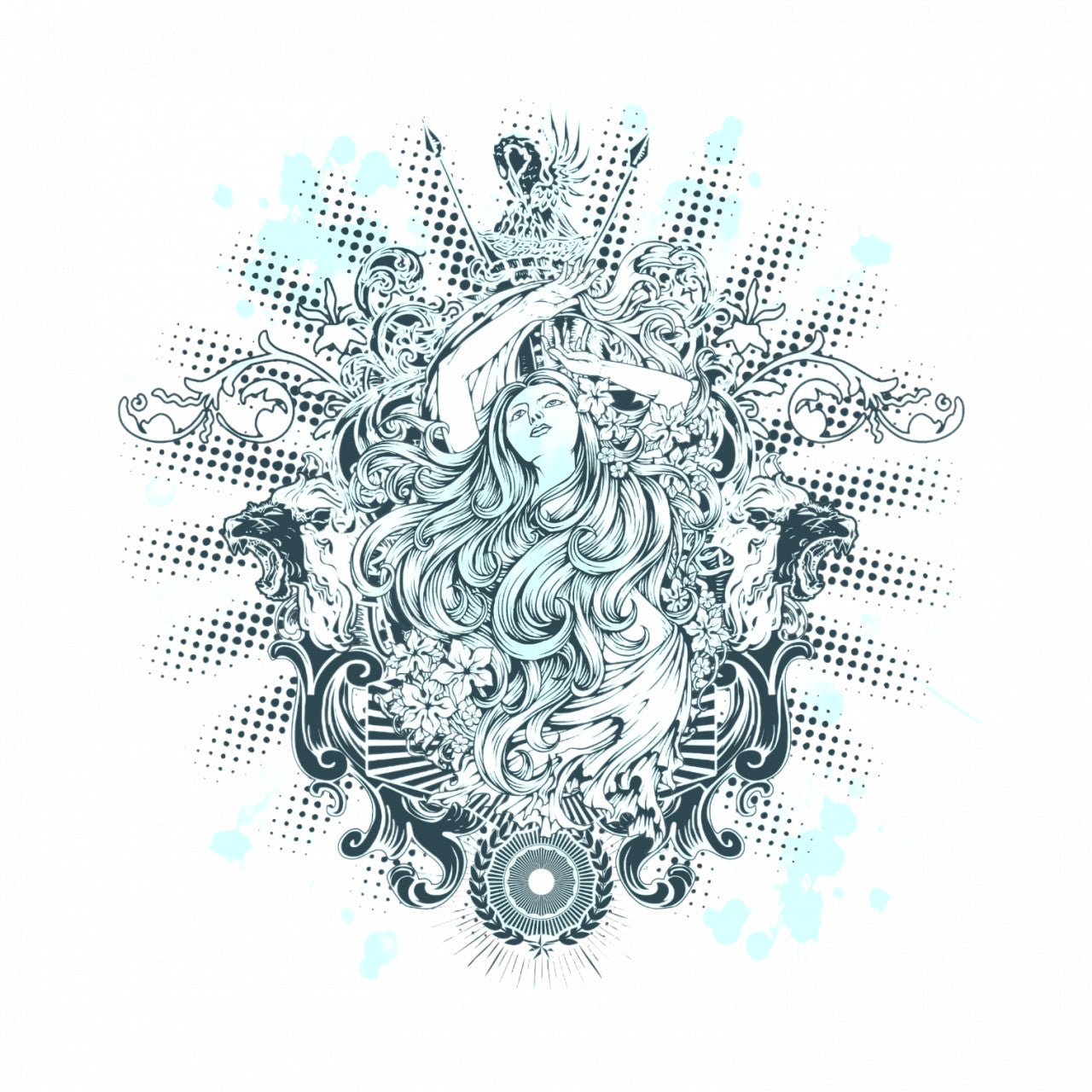 Set 4 bucati, Sticker decorativ, Tripul femeie, Rezistent la apa, NO10208, 10 cm, Multicolor