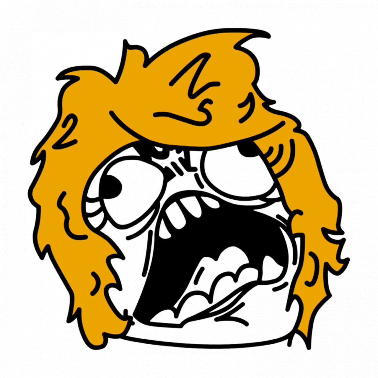 Set 4 bucati, Sticker decorativ, Troll nervos Meme, Rezistent la apa, NO8896, 10 cm, Multicolor