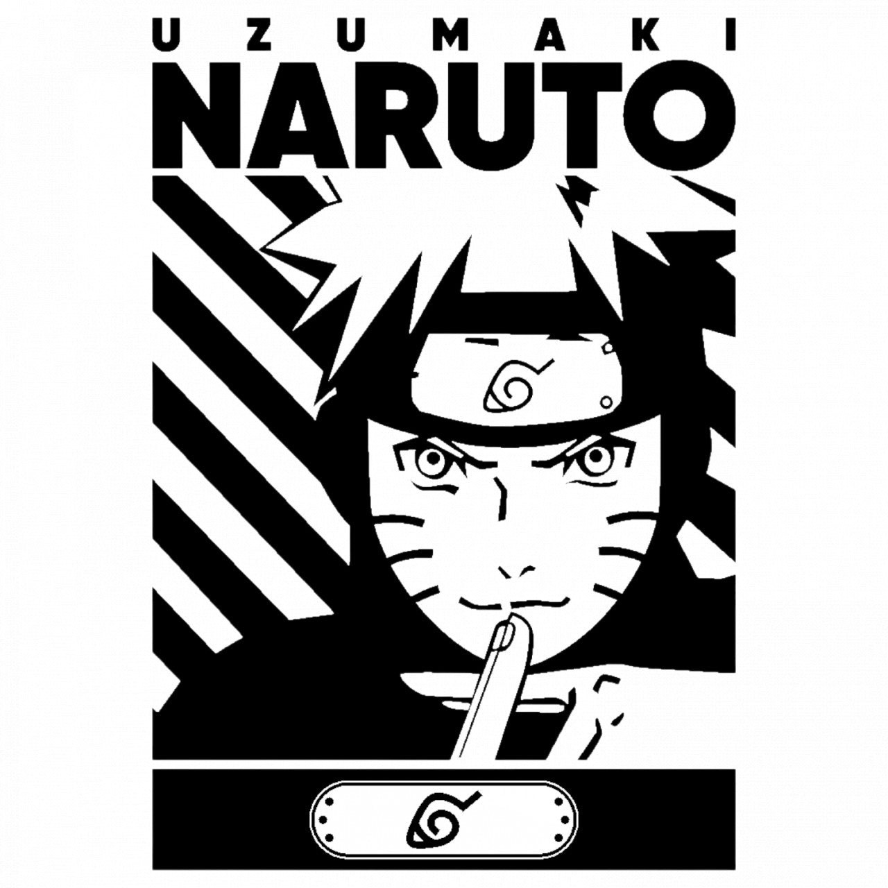 Set 4 bucati, Sticker decorativ, Uzumaki Naruto Anime, Rezistent la apa, NO8314, 10 cm, Multicolor